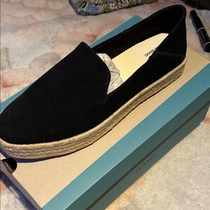 Toms Black Espadrille Slip-On Loafers